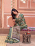 Vasthrlay Womens Printed Unstitched Purple Saree
