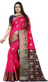 Vasthrlay Banarasi Blue Orange Ethnic Wear
