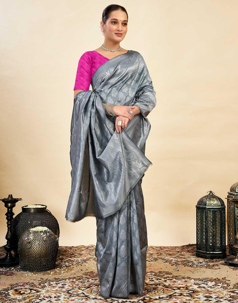 Vasthrlay Banarasi Unstitched Saree