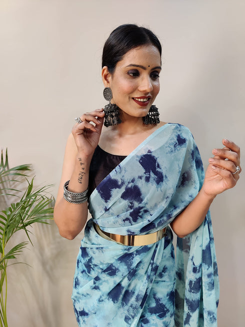 Vasthrlay Georgette Unstitched Saree