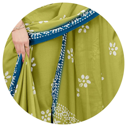 Vasthrlay Fashion Chiffon Printed Parrot Ethnic Wear