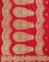 Vasthrlay Kanjivaram Jacquard Unstitched Mustard Saree