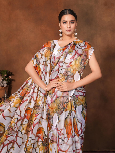 Vasthrlay Chiffon Floral Saree