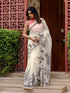 Vasthrlay Womens Printed Unstitched Olive Green Saree
