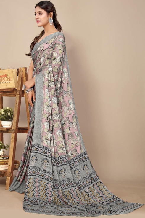 Vasthrlay Fashion Georgette Kalmkari Mehandi Ethnic Wear