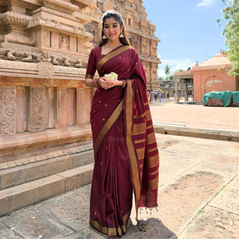 Vasthrlay Kanjivaram Tassels Saree