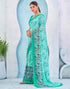 Vasthrlay Georgette Bandhani Unstitched Grey Saree
