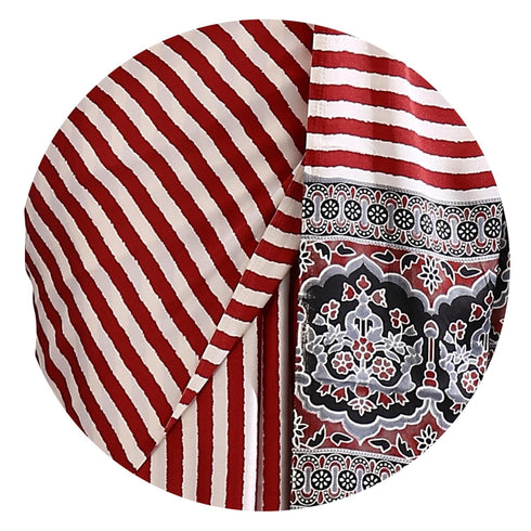 Vasthrlay Fashion Stripes Printed Ethnic Wear