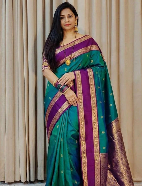 Vasthrlay Paithani Unstitched Elegant Traditional Saree