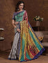Vasthrlay Weaving Printed Unstitched Dusty Pink Saree