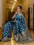 Vasthrlay Womens Weaving Tassels Unstitched Mustard Saree