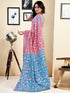 Vasthrlay Womens Printed Unstitched White Saree