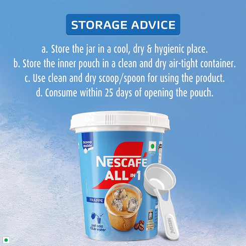Nescafe All in 1 Frappe Cold Coffee Premix 300g Jar