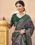 Vasthrlay Printed Traditional Patola Inspired Navyblue