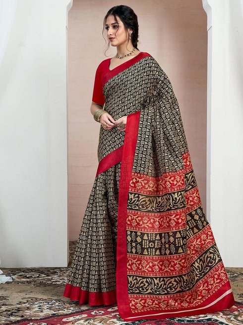 Vasthrlay Bhagalpuri Printed Unstitched 4161s246n White