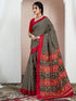 Vasthrlay Bandhani Printed Unstitched Black Saree