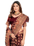 Vasthrlay Kanjivaram Satin Orange Ethnic Wear