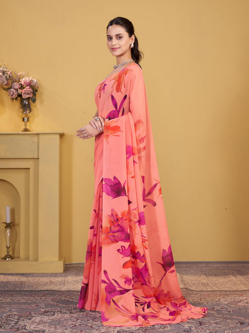 Vasthrlay Georgette Printed Saree