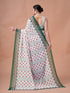 Vasthrlay Red Unstitched Saree