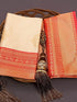 Vasthrlay Womens Weaving Unstitched Cream Saree