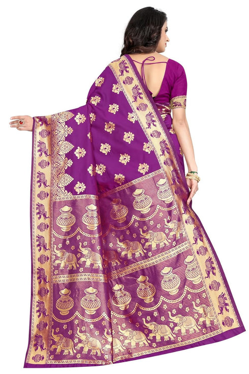 VasthrlayWoven Kanjivaram Blend Saree