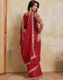 Vasthrlay Georgette Embroidery Unstitched Red Saree