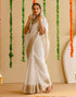 Vasthrlay Special Weaving Unstitched Off White Saree