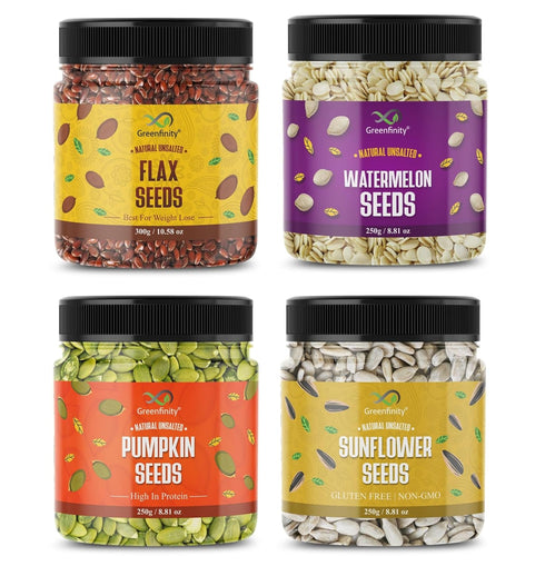GreenFinity Natural Raw Seeds Combo Pack
