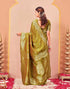 Vasthrlay Kanjivaram Jacquard Unstitched Mustard Saree