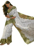 Vasthrlay Womens Printed Unstitched Beige Saree