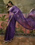 Vasthrlay Scalloped Embroidery Unstitched Lime Green Saree