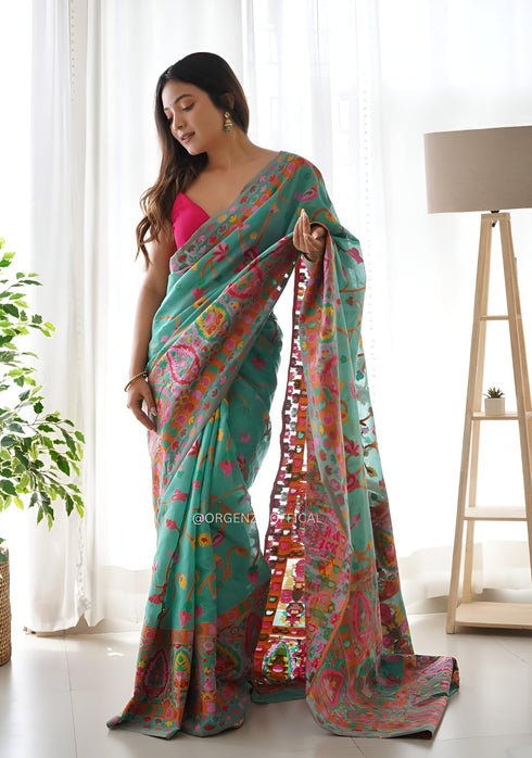 Vasthrlay Banarasi Unstitched Saree