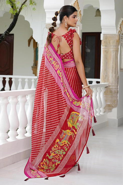Vasthrlay Fashion Chiffon Printed Ethnic Wear