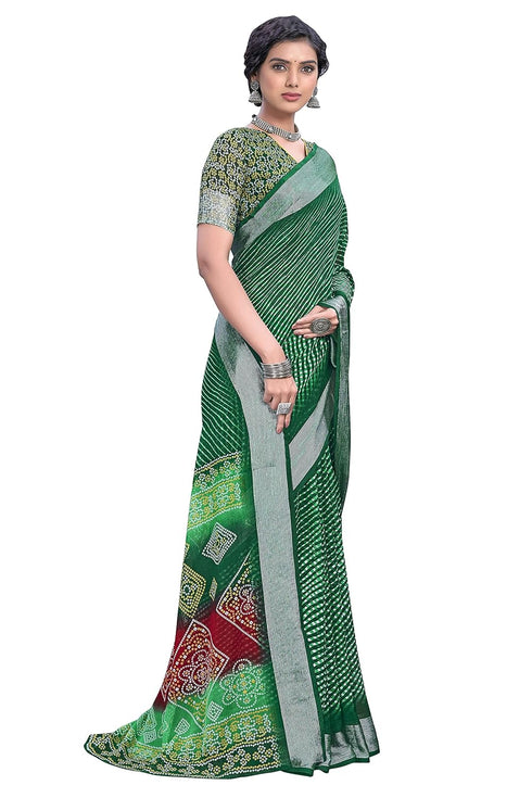 Vasthrlay Bandhani Chiffon Rani Ethnic Wear