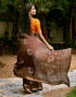 Vasthrlay Bandhani Printed Unstitched Black Saree