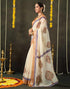 Vasthrlay Special Printed Unstitched Beige Saree