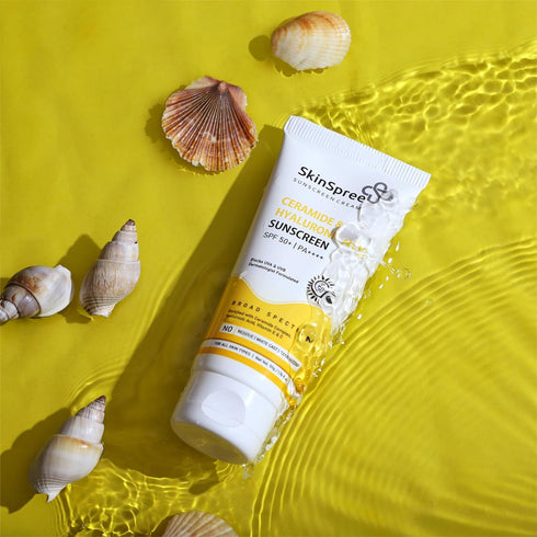 Style Make SkinSpree Sunscreen SPF 50 & PA for UVA UVB and Blue Light Protection Non Comedogenic No White Cast Lightweight cream formula for men and women