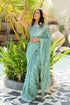 Vasthrlay Fashion Georgette Leheriya Turquoise Ethnic Wear