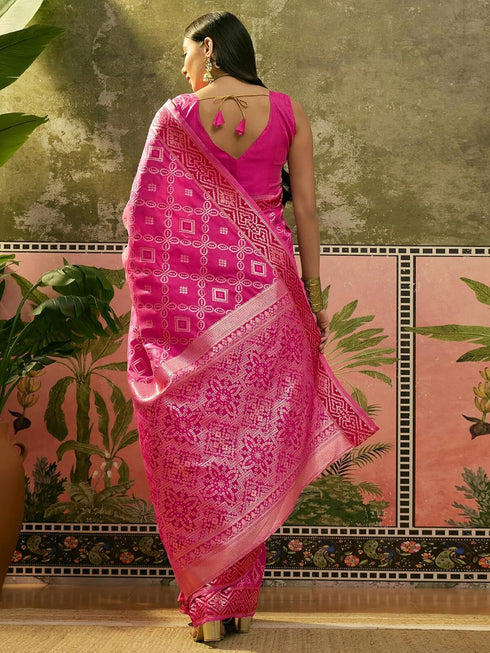 Vasthrlay Banarasi Weaving Unstitched Teal Saree
