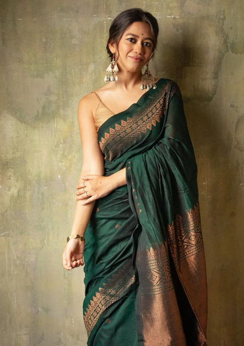 Vasthrlay Banarasi Unstitched Saree