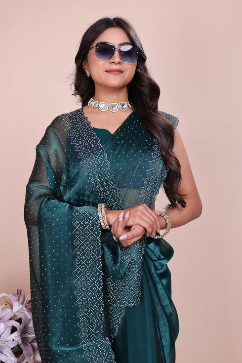Vasthrlay Chiffon Embellished Ethnic Wear