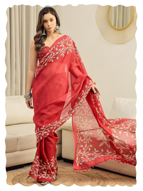 Vasthrlay Cotton Printed Unstitched Ethnic Wear