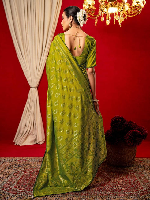 Vasthrlay Vichitra Printed Unstitched Maroon Saree