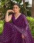 Vasthrlay Bandhani Printed Unstitched Yellow Saree