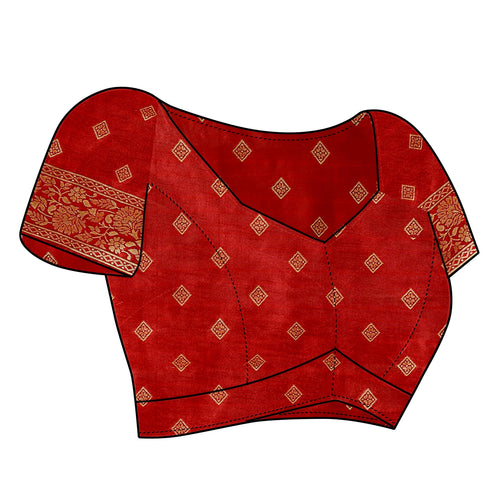 Vasthrlay Kanjivaram Unstitched Saree