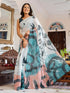 Vasthrlay Womens Printed Unstitched Dusty Pink Saree