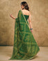 Vasthrlay Georgette Bandhani Unstitched Maroon Saree