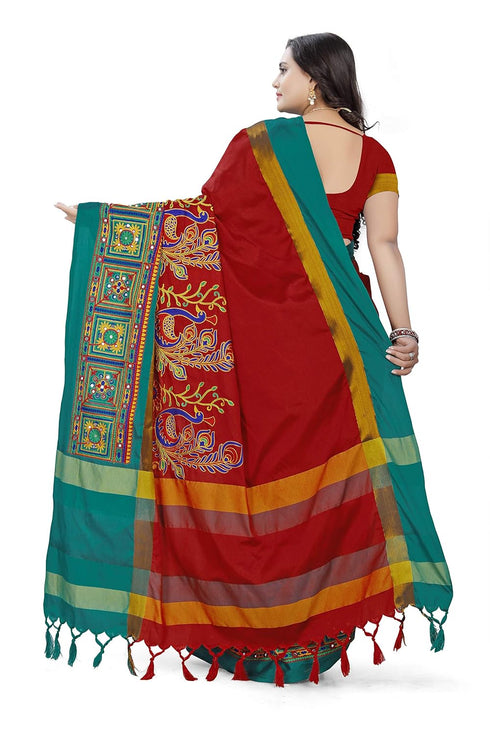 Vasthrlay Peacock Embroidered Saree