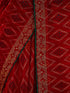 Vasthrlay Georgette Bandhani Printed Stone Work Red Saree With Unstitched Blouse Piece