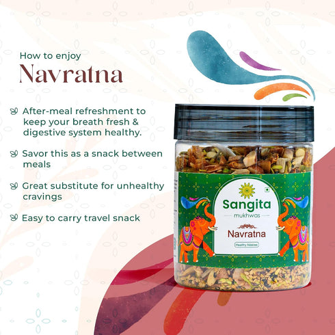 Sangita Mukhwas Navratna Mouth Freshener Mukhwas | Premium Nut And Seed Mix